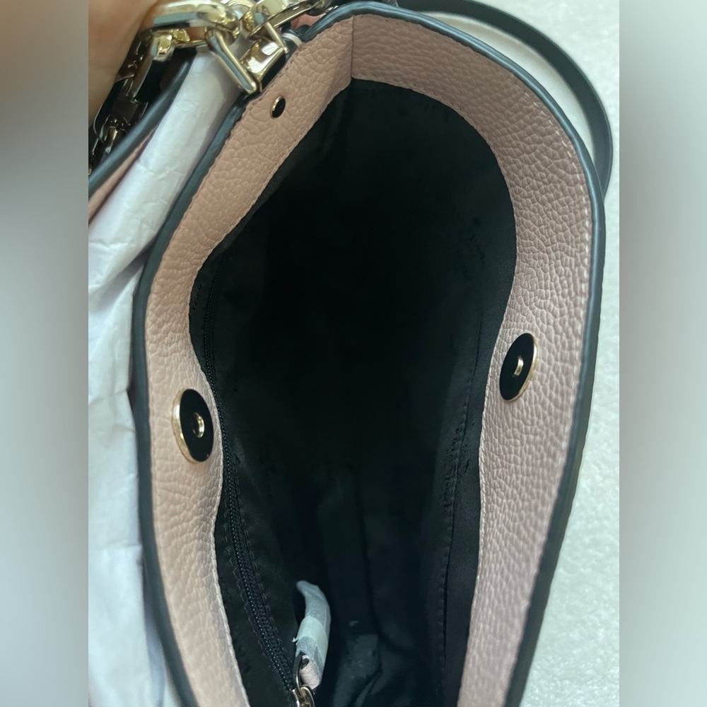 Kate Spade Aubrey Chain Top Handel Black Pebbled Leather Satchel - Picture 8 of 10